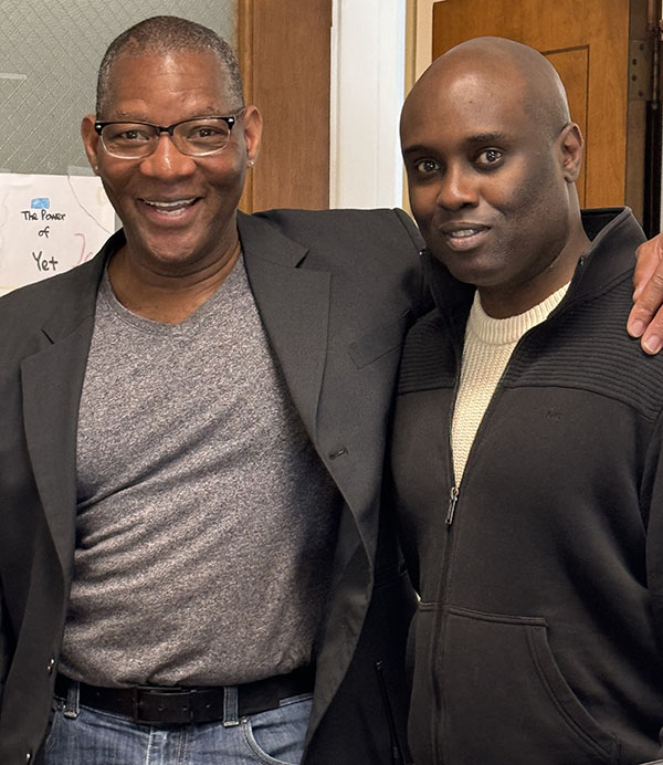 Ellis with principal Craig Dottin Vernon Hill Elementary school 2 600w Ellis Cropper with Principal Craig Dottin at Vernon Hill Elementary school, where he teaches financial literacy to 3rd - 5th grade students.