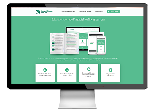 Financial educator website impressions Monitor Mockup