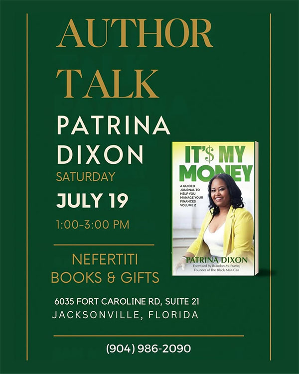 Patrina Dixon author talk 600w Community Service Gratitude for Patrina Dixon
