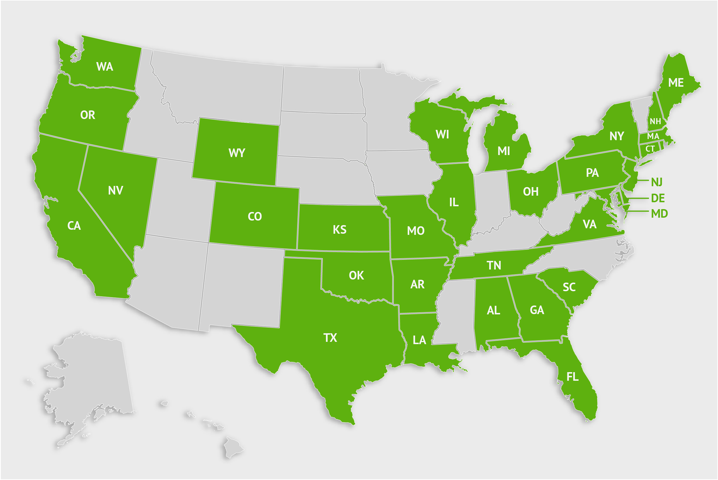 USA map chapters